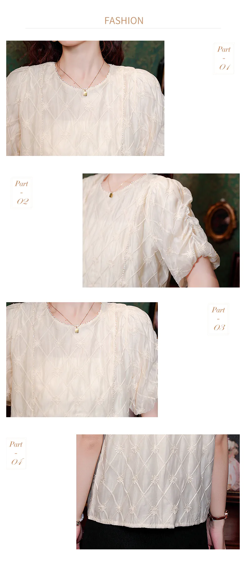 Vintage-Fashion-Spring-Summer-Puff-Sleeves-Lace-Chiffon-Casual-Shirt13