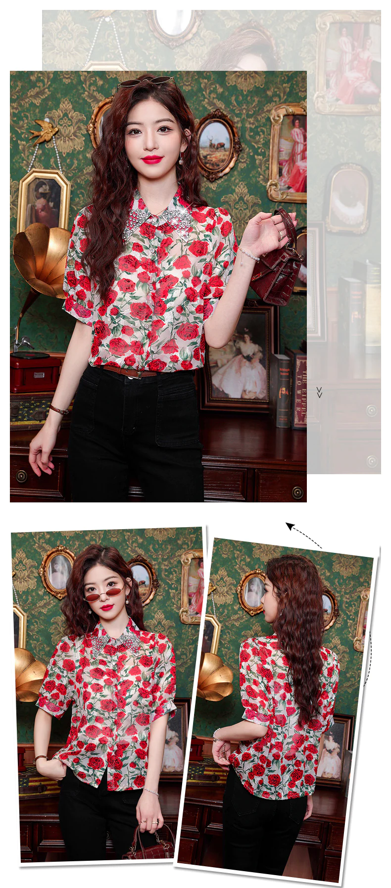 Womens-Fashionable-Red-Floral-Printed-Chiffon-Casual-Shirt-Blouse09