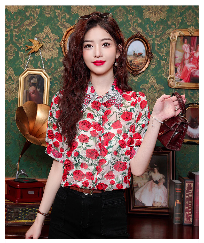 Womens-Fashionable-Red-Floral-Printed-Chiffon-Casual-Shirt-Blouse12