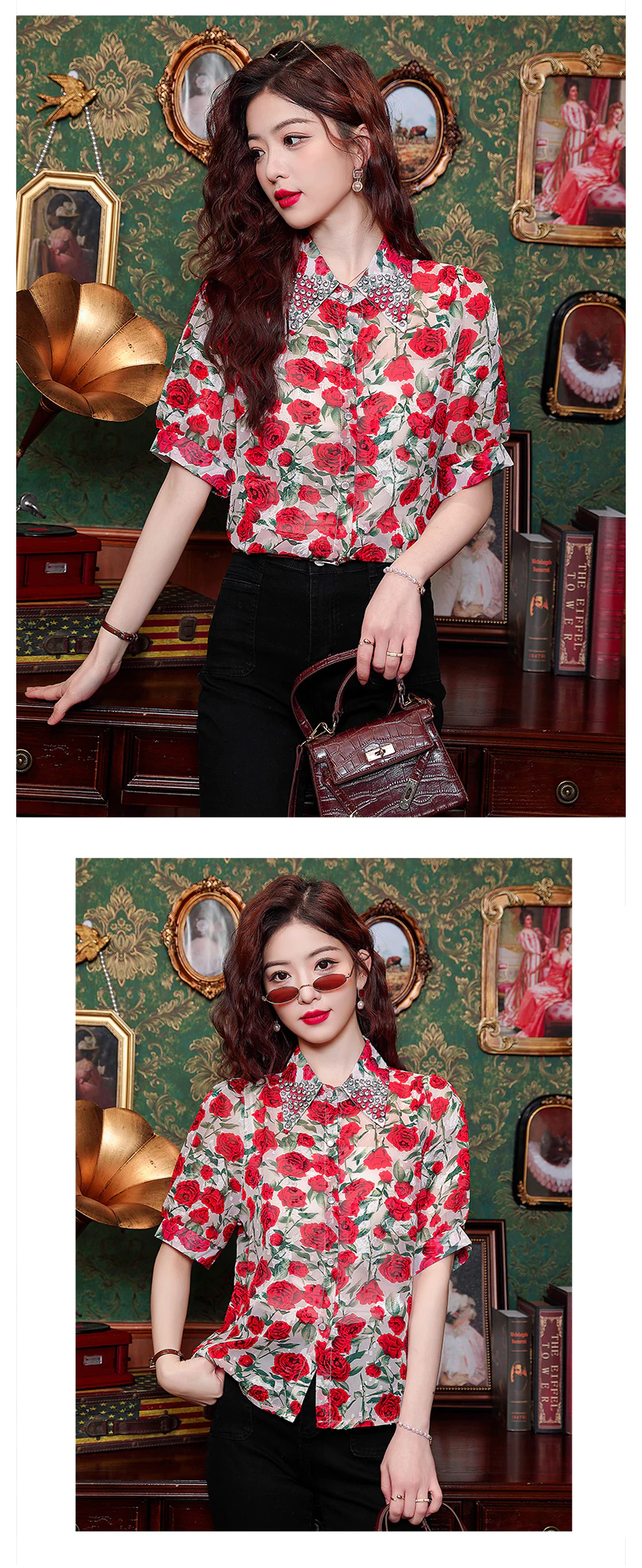 Womens-Fashionable-Red-Floral-Printed-Chiffon-Casual-Shirt-Blouse15