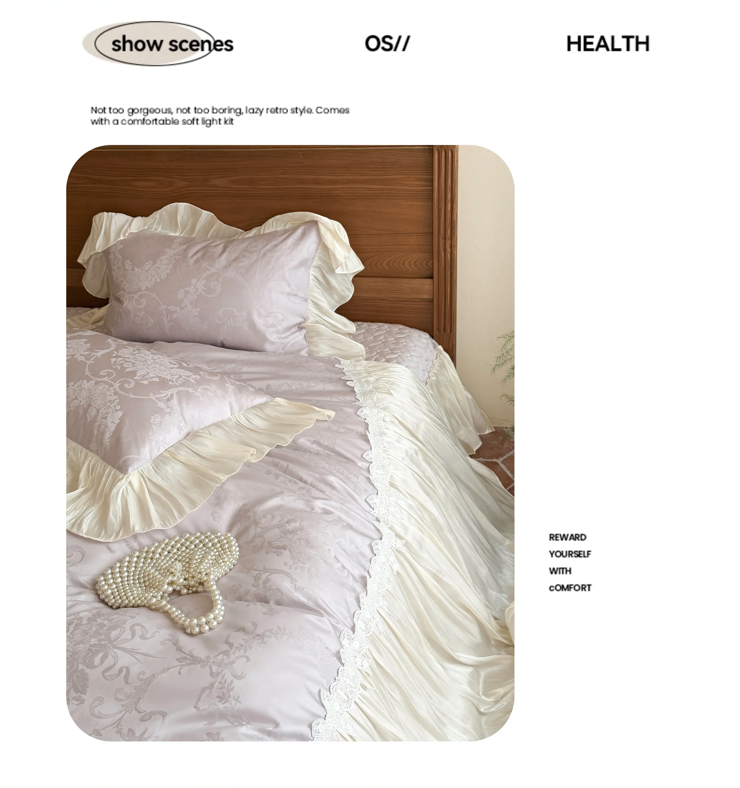 100-Cotton-Pleated-Ruffle-Edges-Floral-Damask-Jacquard-Duvet-Cover-Set11