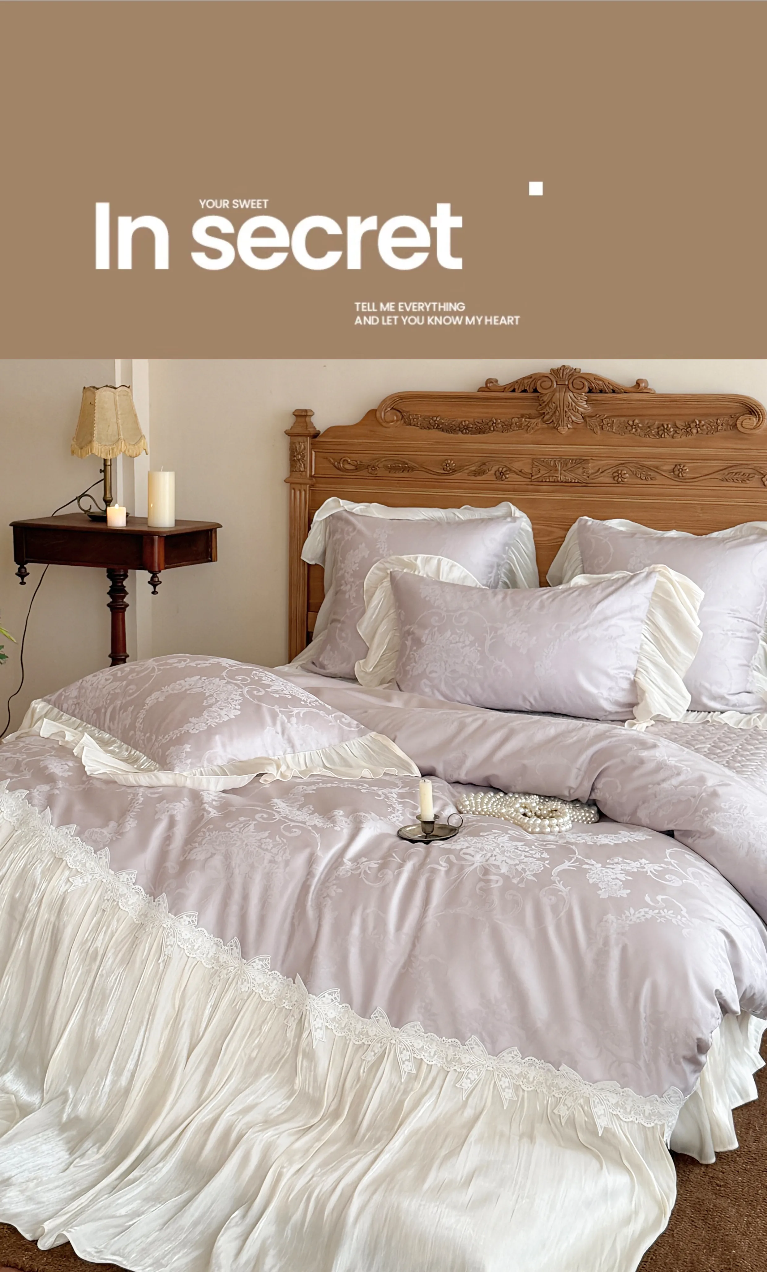 100-Cotton-Pleated-Ruffle-Edges-Floral-Damask-Jacquard-Duvet-Cover-Set14
