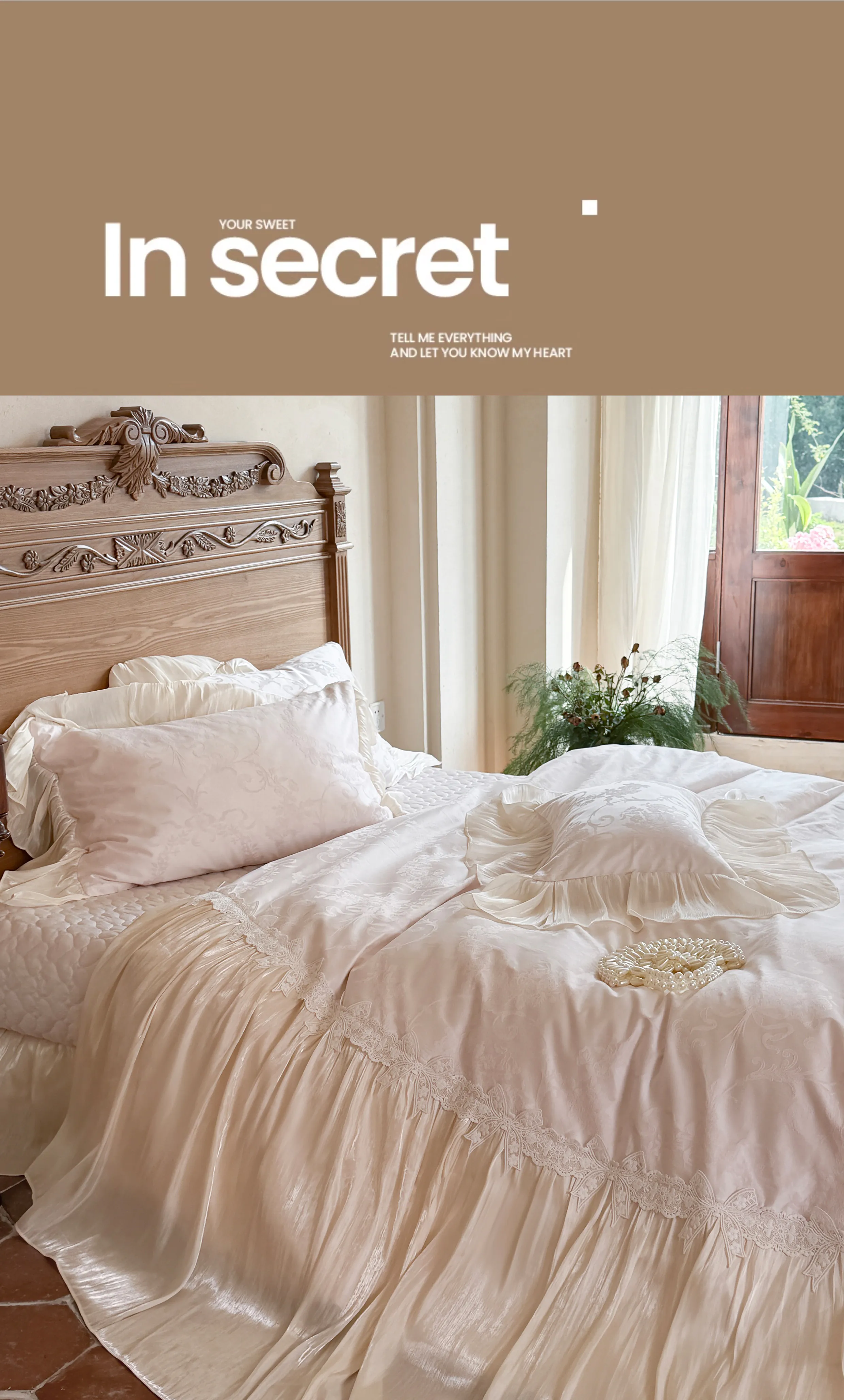 100-Cotton-Pleated-Ruffle-Edges-Floral-Damask-Jacquard-Duvet-Cover-Set19