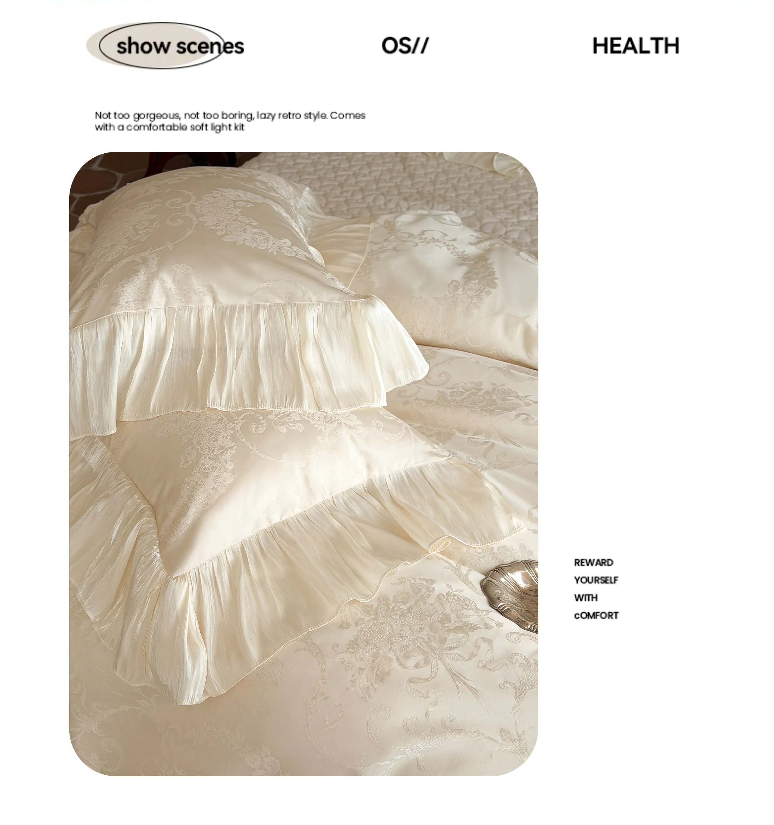 100-Cotton-Pleated-Ruffle-Edges-Floral-Damask-Jacquard-Duvet-Cover-Set21