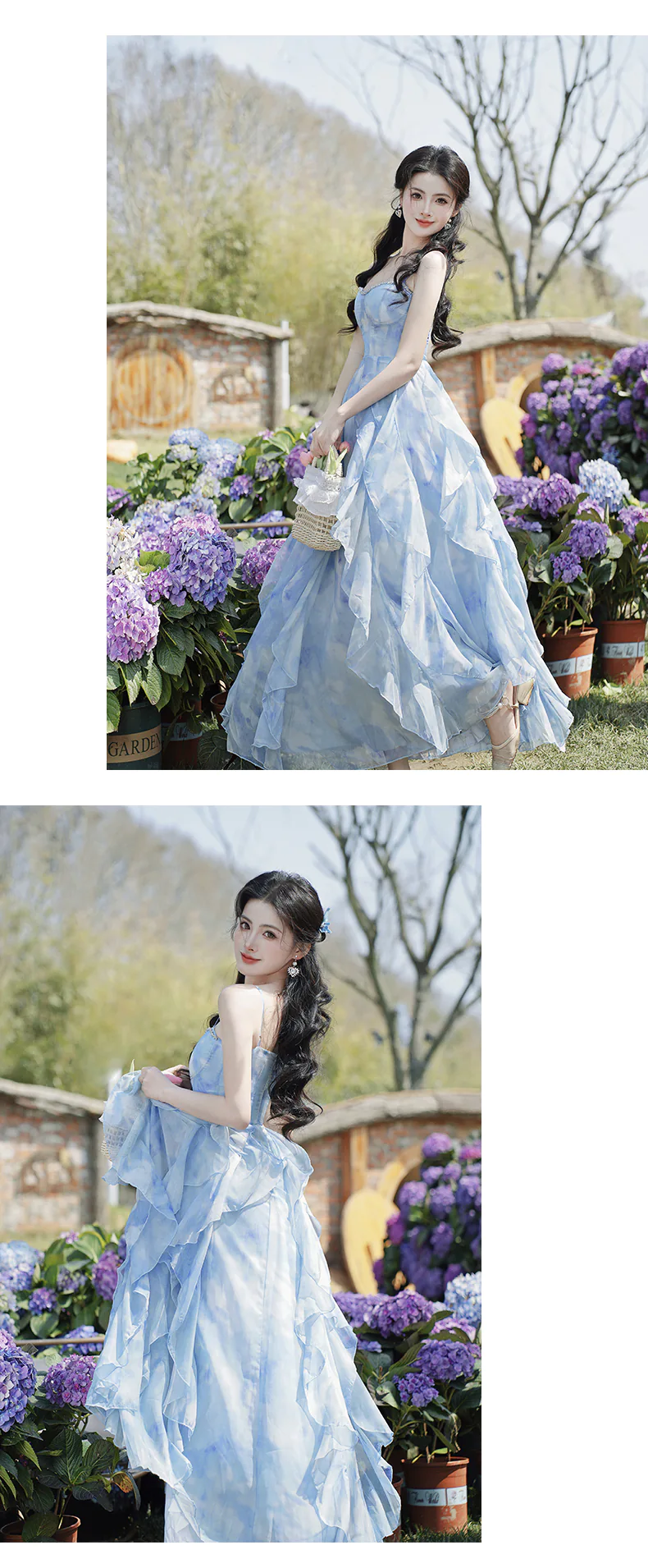 Blue-Tie-Dye-Tiered-Ruffle-Summer-Vacation-Casual-Dress-with-Cardigan14
