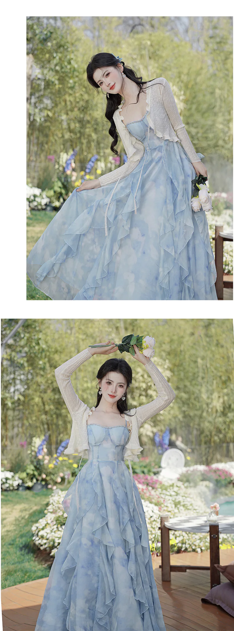 Blue-Tie-Dye-Tiered-Ruffle-Summer-Vacation-Casual-Dress-with-Cardigan16