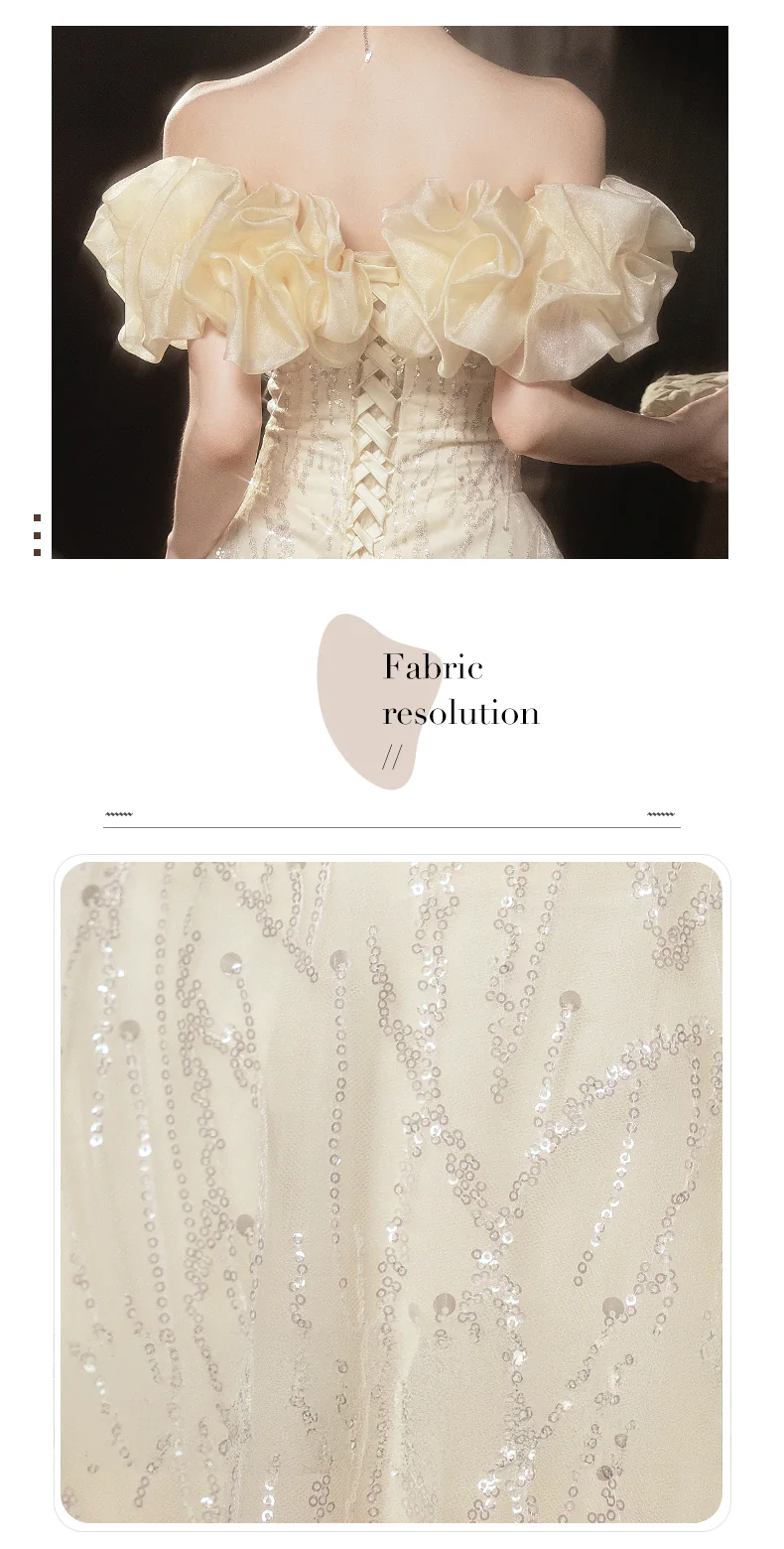 Champagne-Off-Shoulder-Puff-Sleeves-Glitter-Evening-Dress-Cocktail-Ball-Gown10