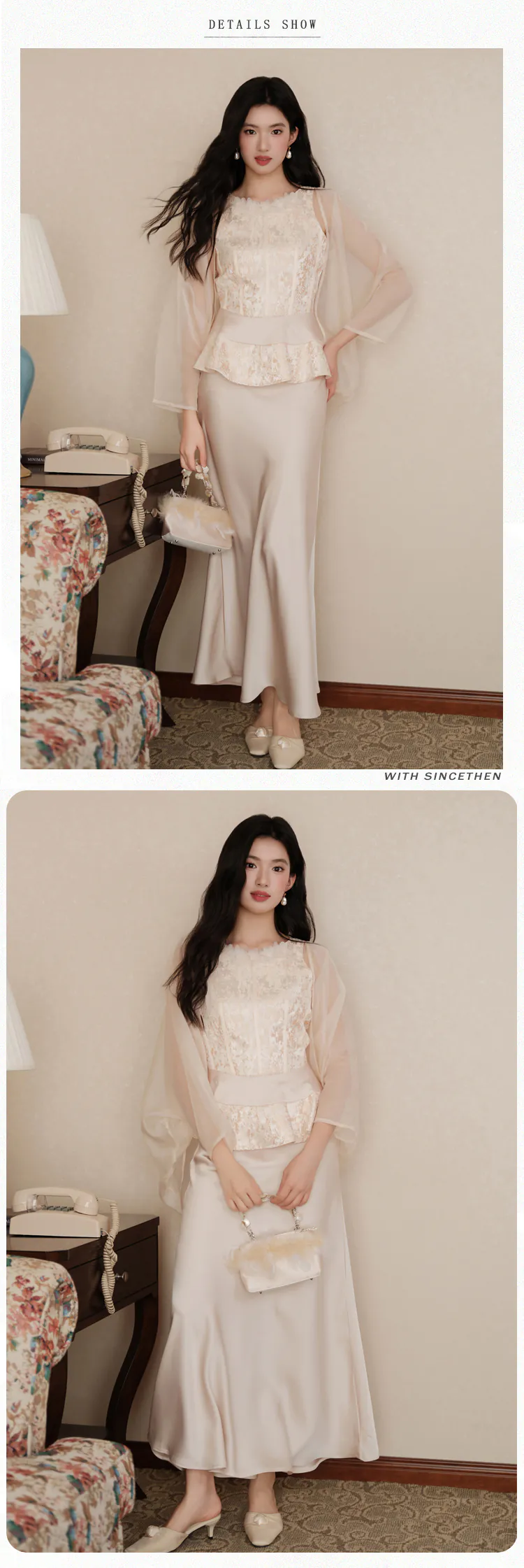Chic-Golden-Jacquard-Top-Satin-Dress-and-Sheer-Tulle-Overlay-3-Piece-Set10
