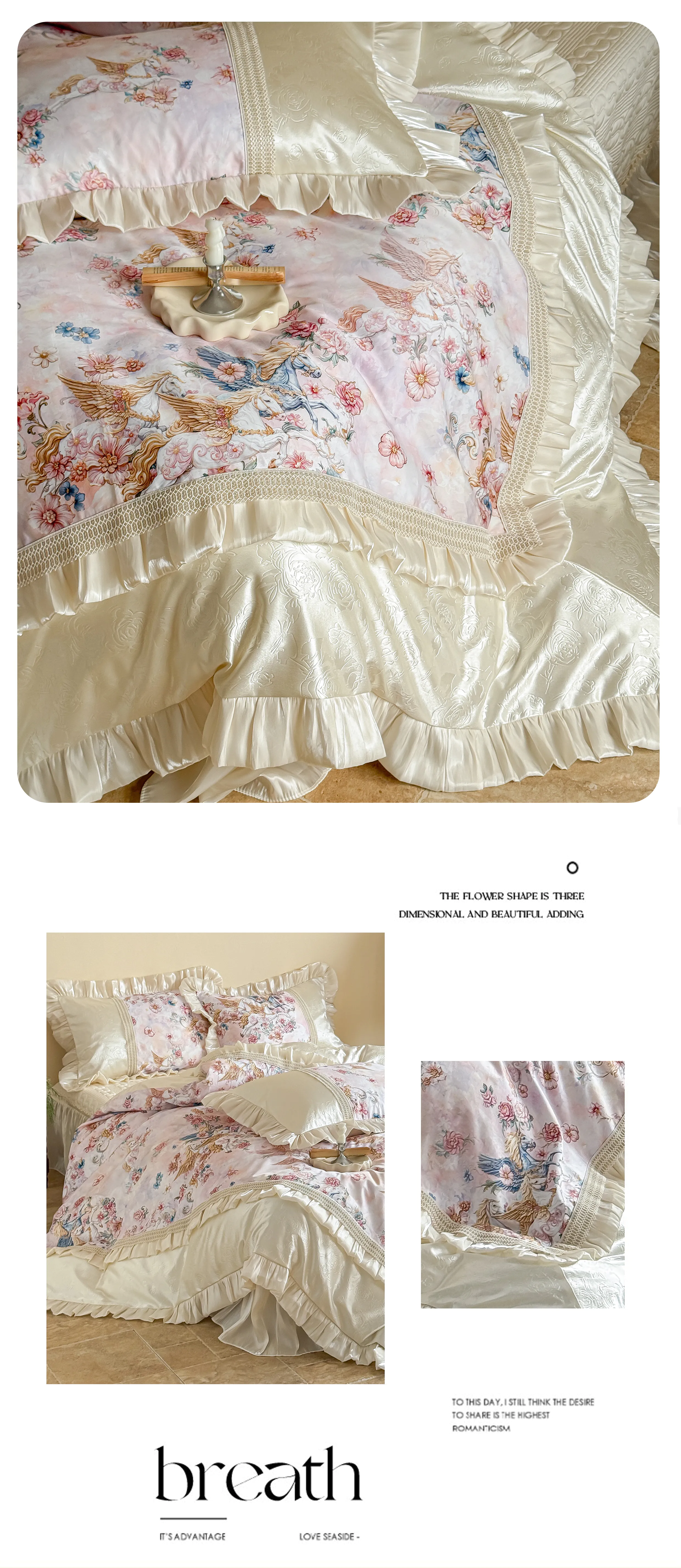 Dreamy-Flying-Horse-Flower-Print-Ruffle-Trim-Tencel-Cotton-Bedding-Set09