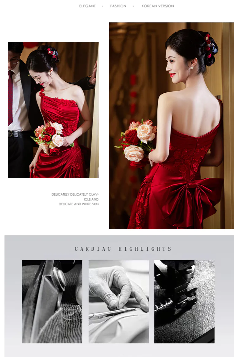 Elegant-Red-One-Shoulder-Satin-Lace-Wedding-Toast-Party-Formal-Dress08
