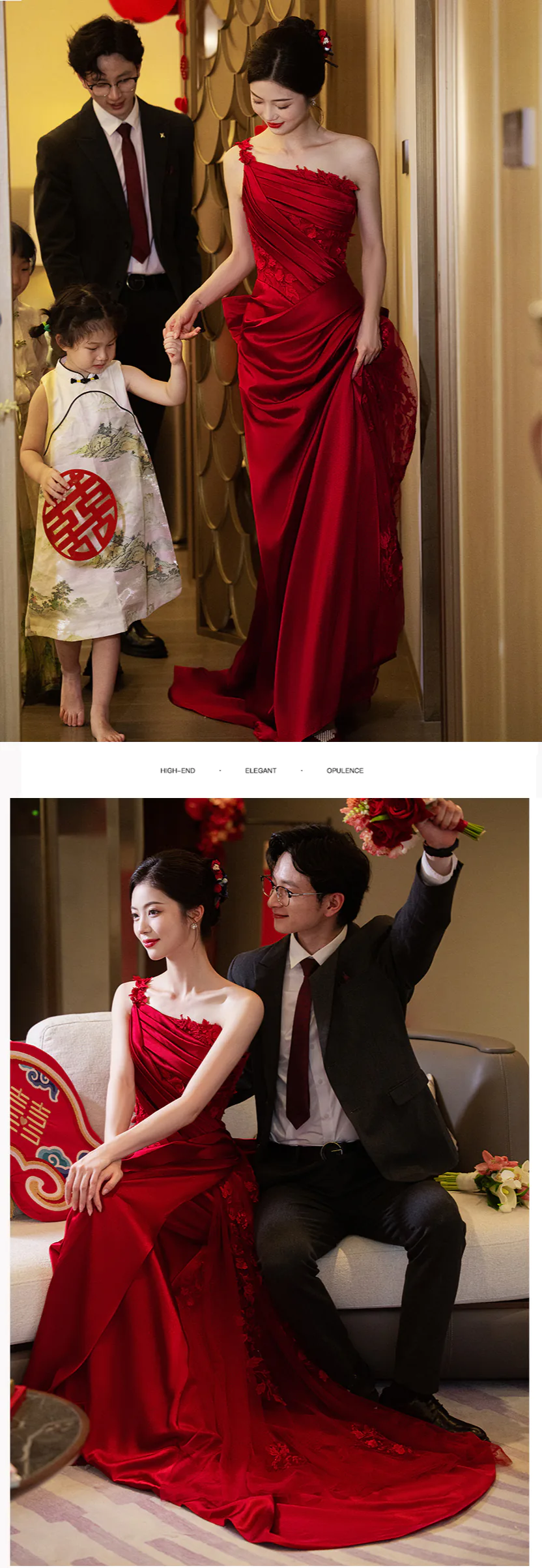 Elegant-Red-One-Shoulder-Satin-Lace-Wedding-Toast-Party-Formal-Dress12
