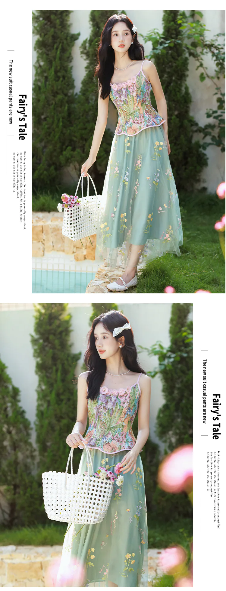 Ethereal-Green-Floral-Corset-Top-with-Sheer-Mesh-Skirt-Summer-Casual-Outfit14