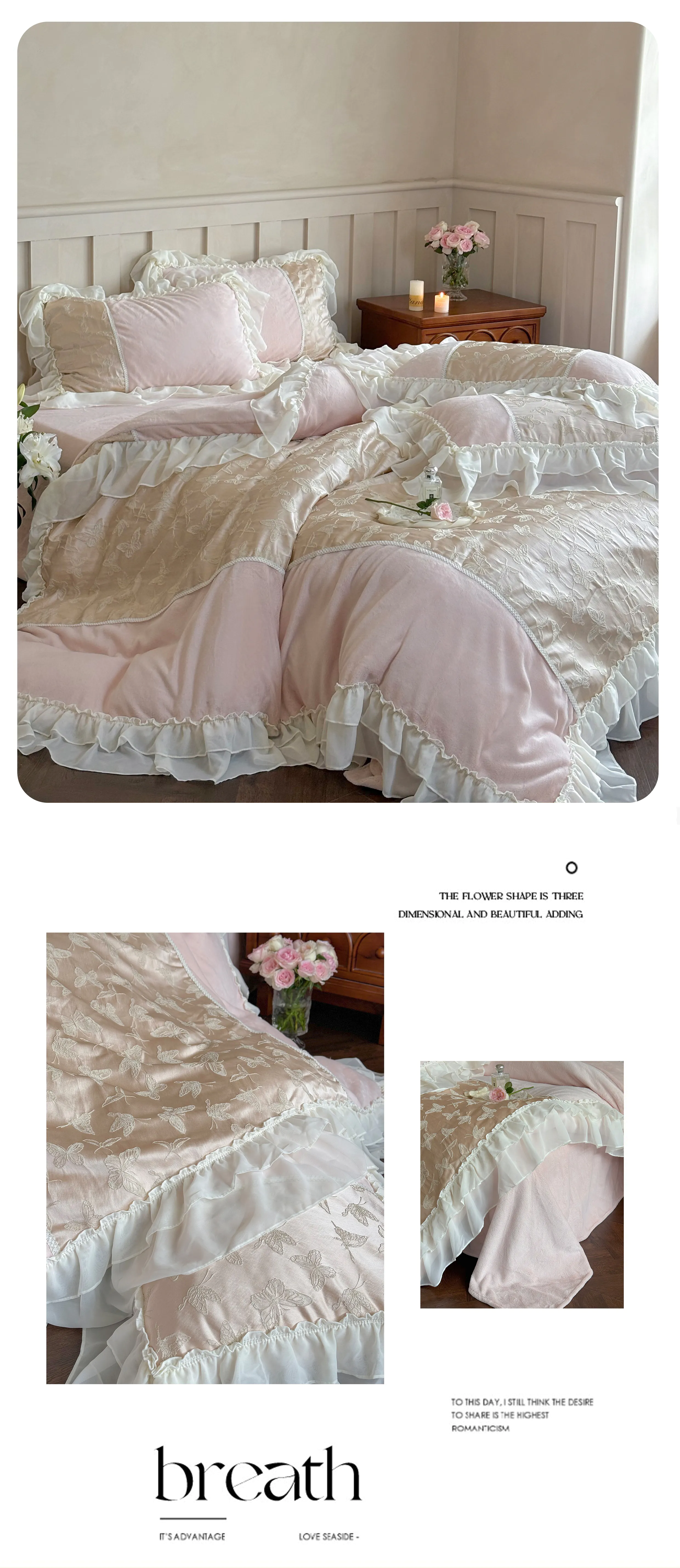 Exquisite-50S-Jacquard-Butterfly-100-Cotton-Ruffle-Duvet-Cover-Set13