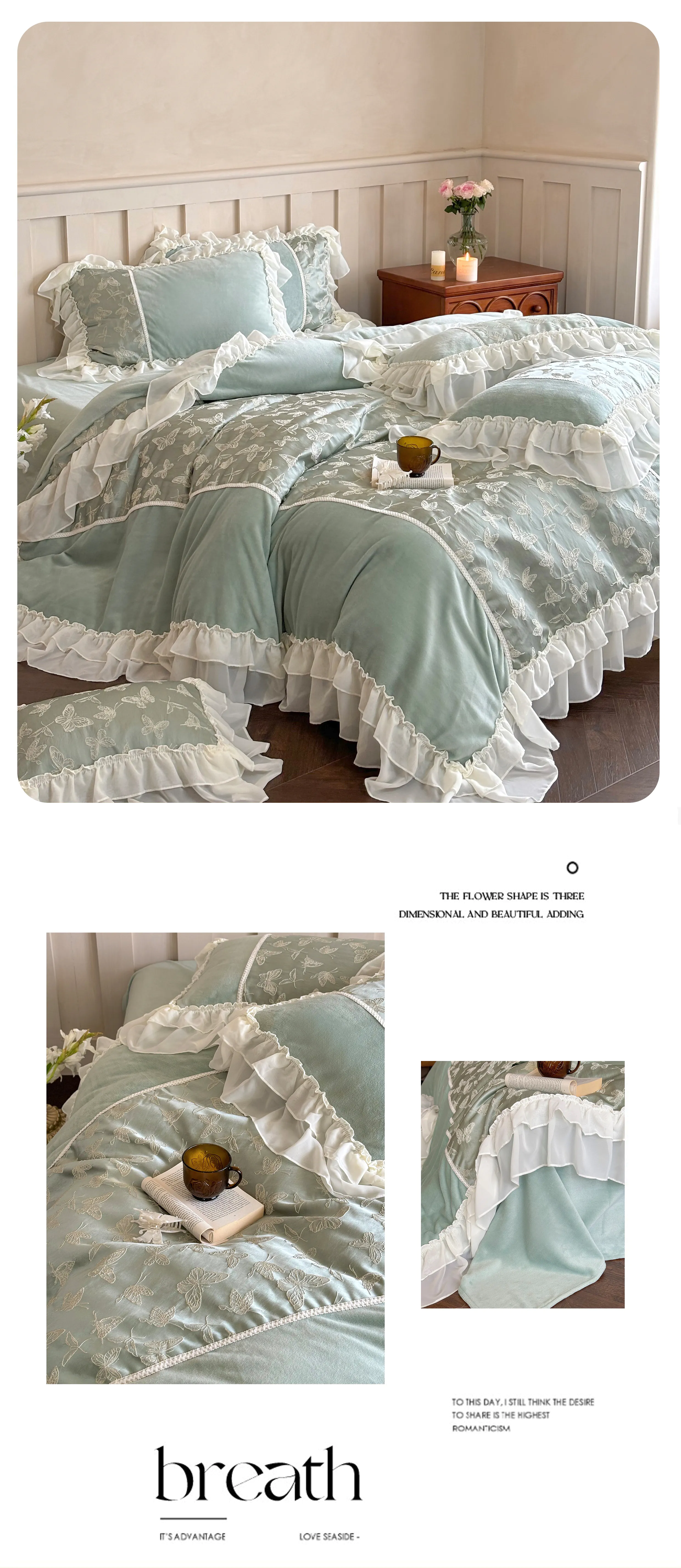 Exquisite-50S-Jacquard-Butterfly-100-Cotton-Ruffle-Duvet-Cover-Set18
