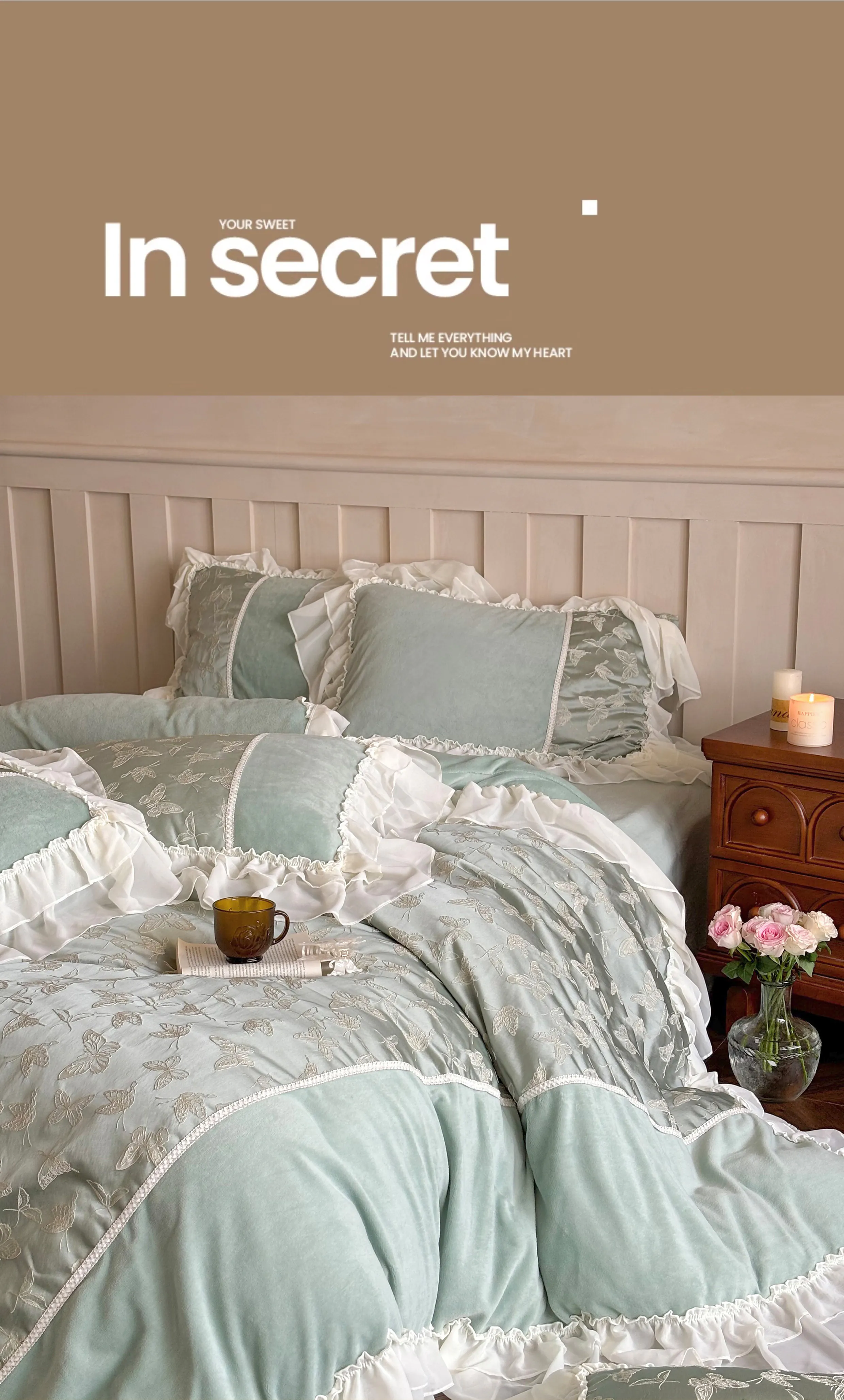 Exquisite-50S-Jacquard-Butterfly-100-Cotton-Ruffle-Duvet-Cover-Set19