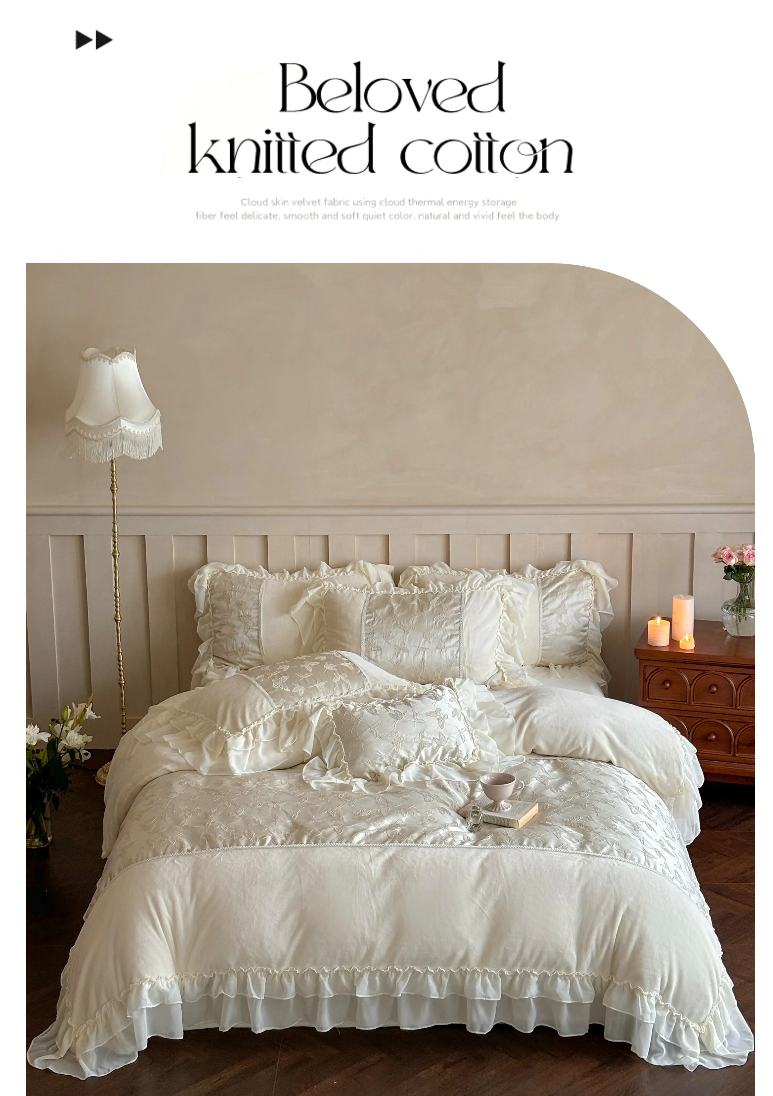 Exquisite-50S-Jacquard-Butterfly-100-Cotton-Ruffle-Duvet-Cover-Set20
