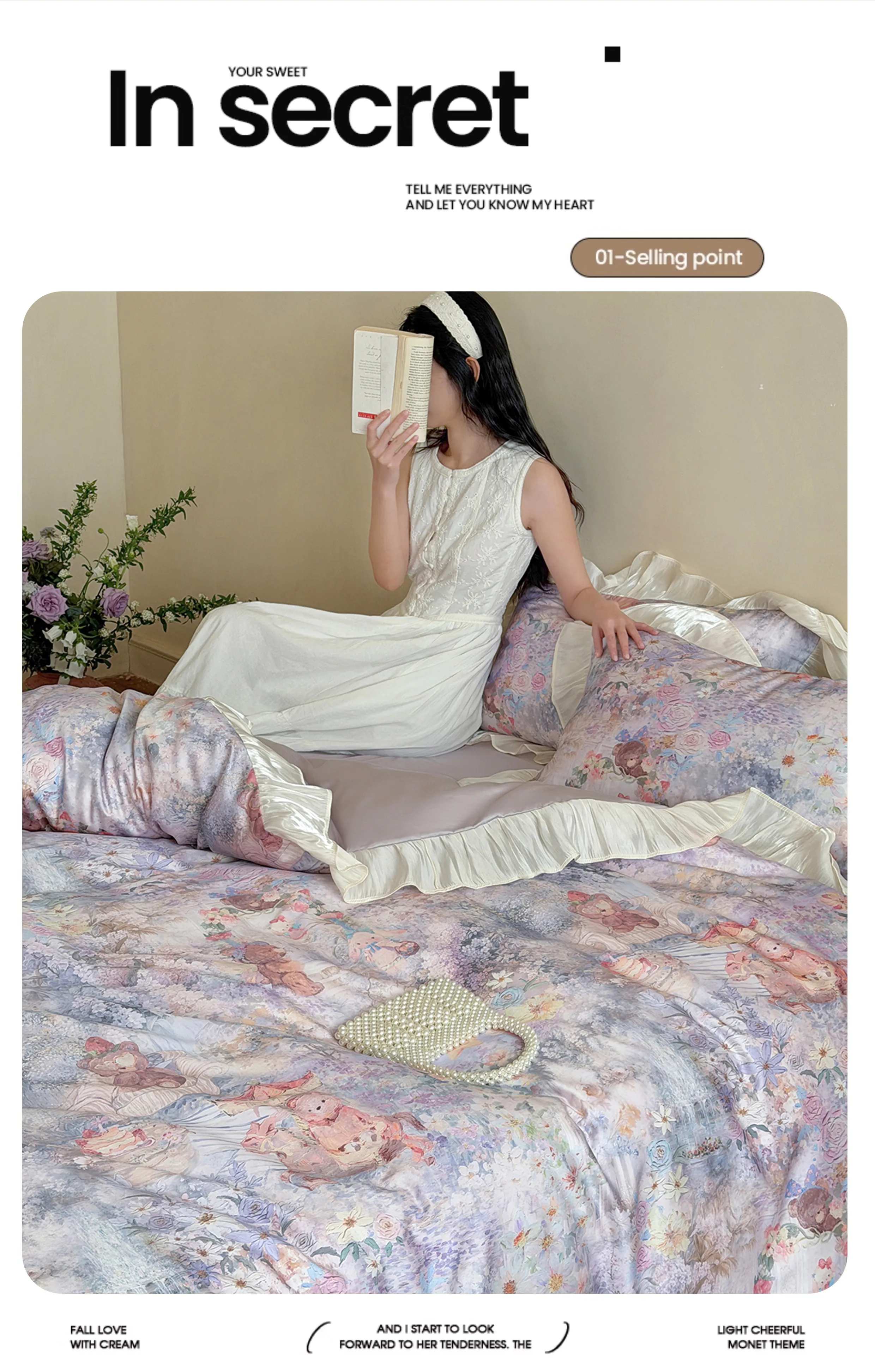 Retro-Princess-Oil-Painting-Teddy-Bear-Floral-Tencel-Cotton-Bedding-Set16