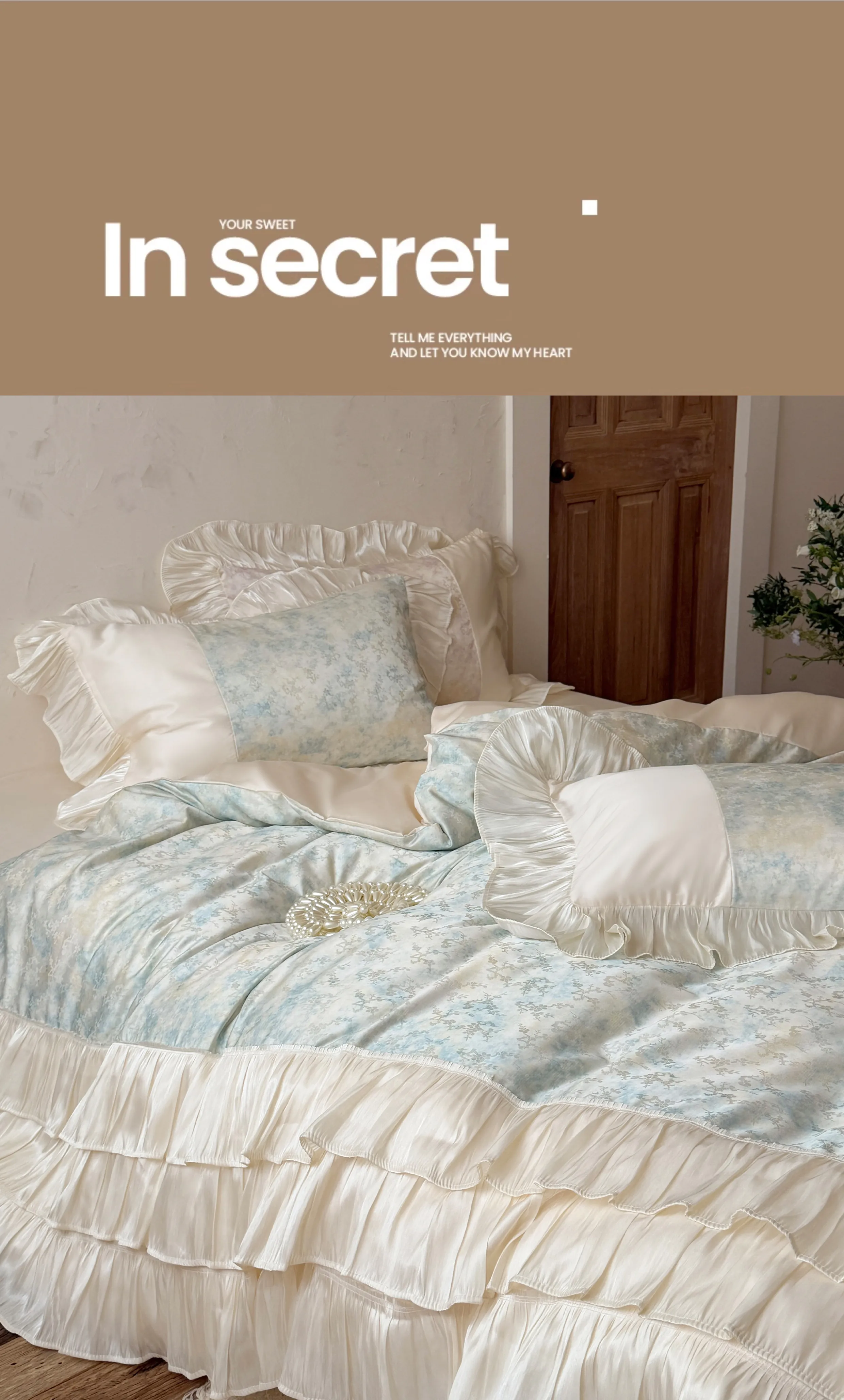 Silky-Soft-Jacquard-Floral-Print-Pleated-Ruffle-Edge-Lyocell-Bedding-Set13