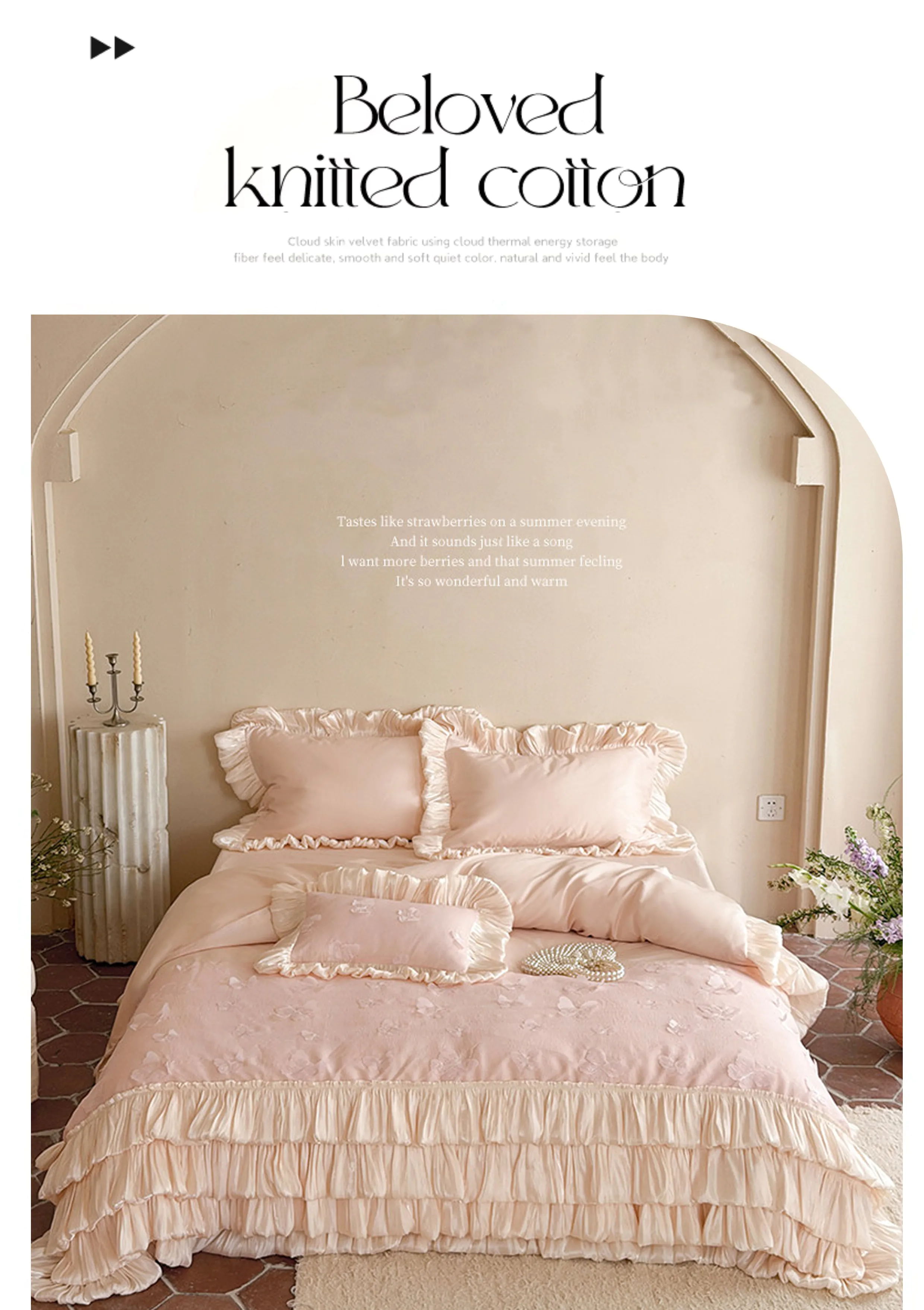 Soft-Pink-3D-Butterfly-Pleated-Ruffle-100s-Australian-Cotton-Bed-Linen-Set07