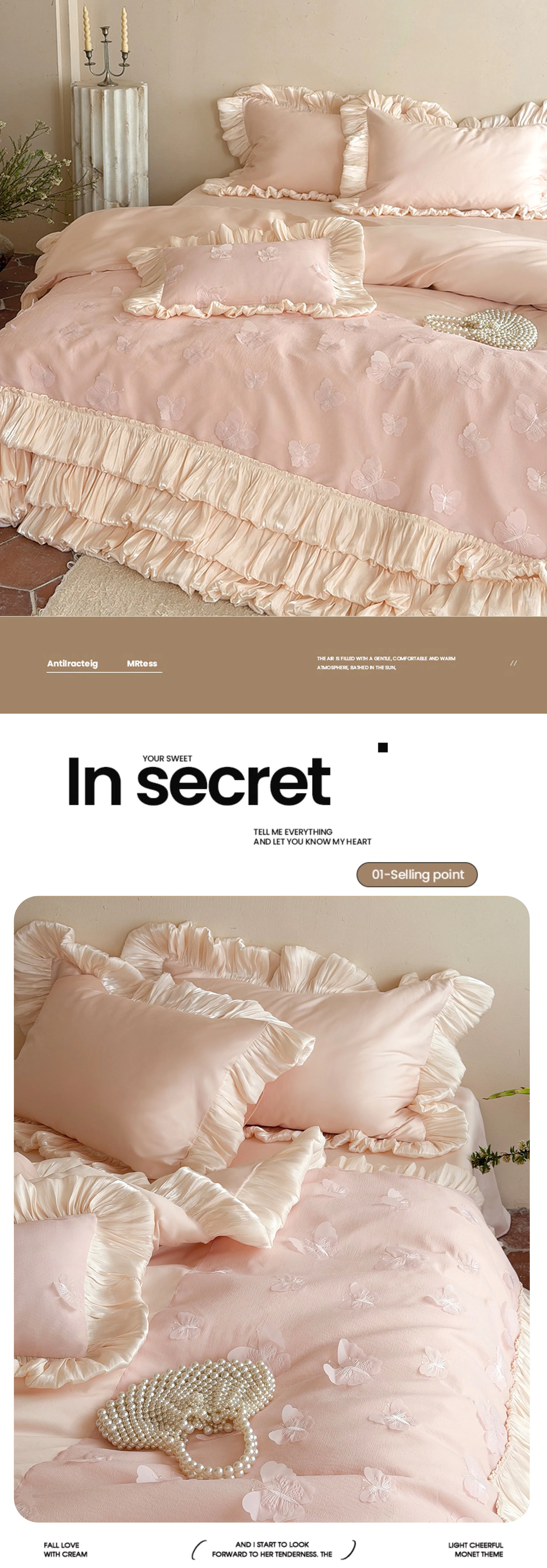 Soft-Pink-3D-Butterfly-Pleated-Ruffle-100s-Australian-Cotton-Bed-Linen-Set09