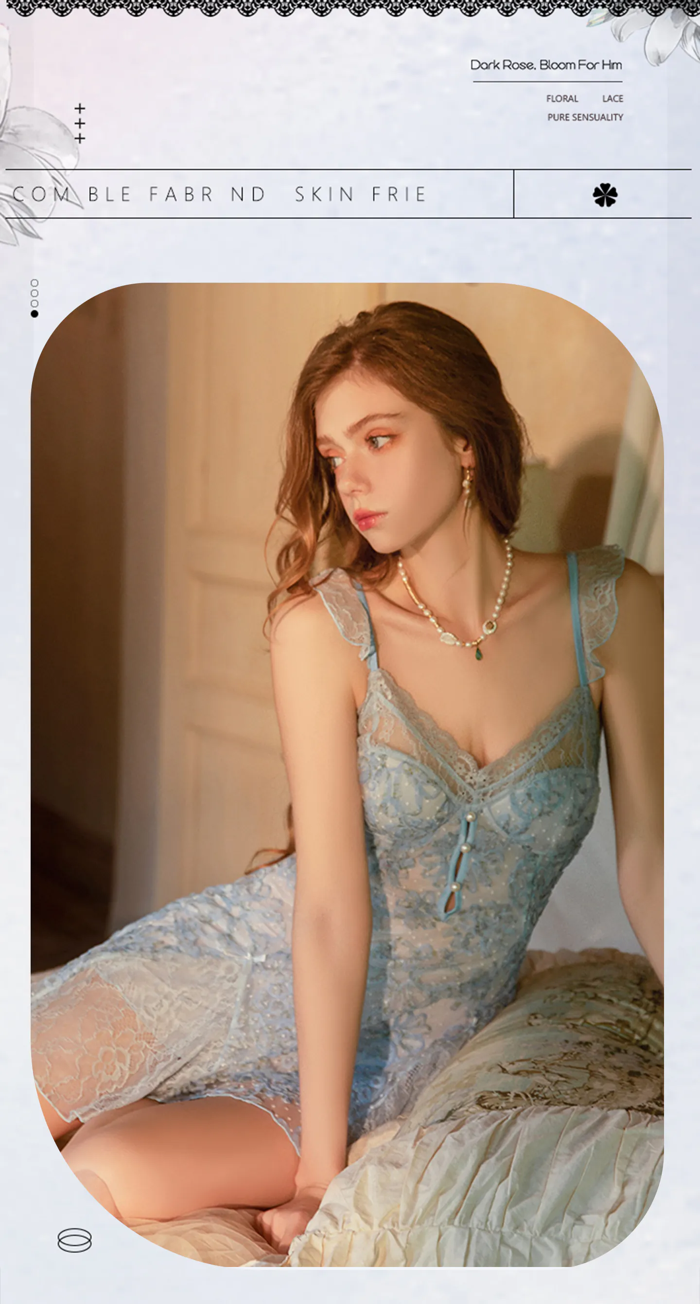 3D-Floral-Polka-Dot-See-Through-Sheer-Lace-Tulle-Slip-Babydoll-Sleepwear09