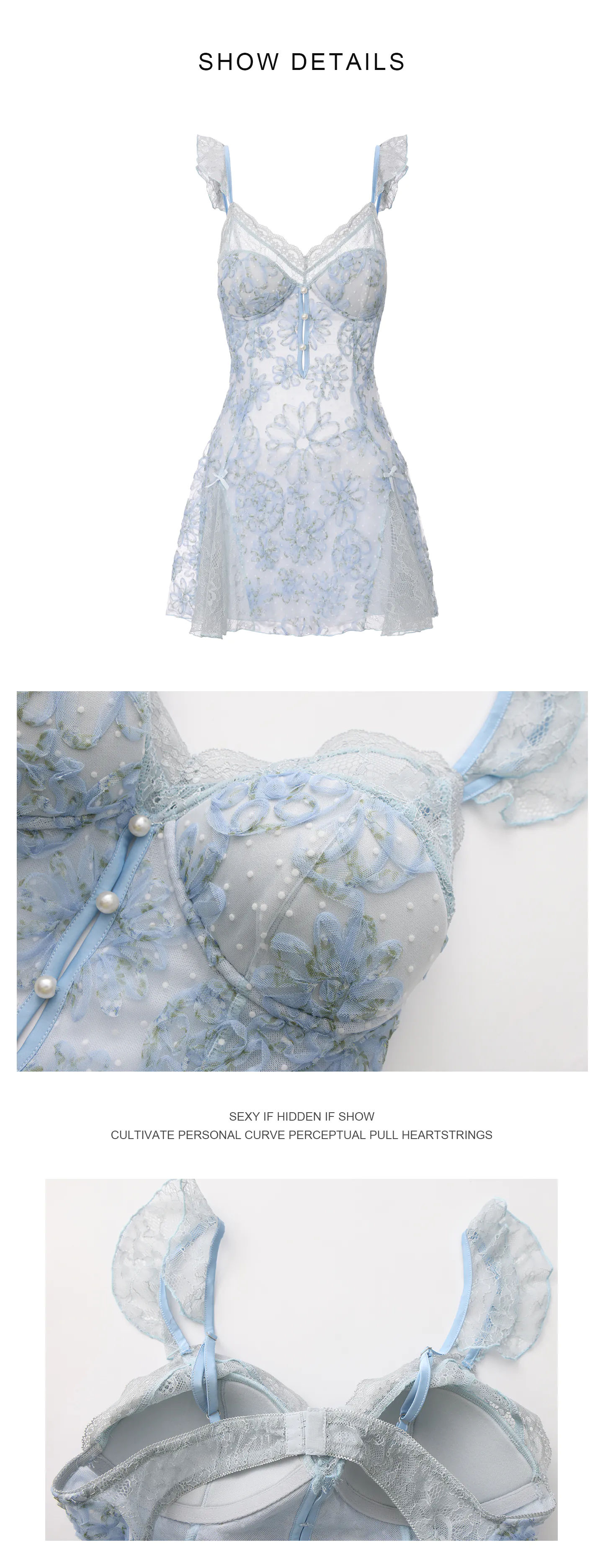 3D-Floral-Polka-Dot-See-Through-Sheer-Lace-Tulle-Slip-Babydoll-Sleepwear17