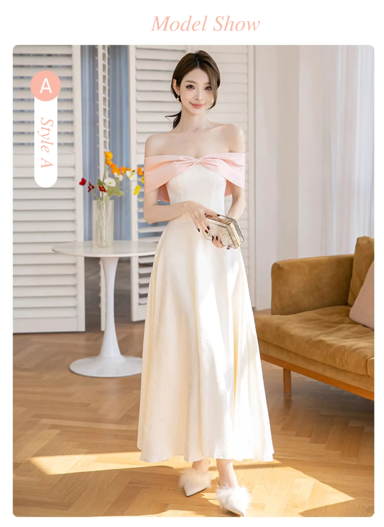 Charming-Champagne-Jacquard-Satin-Bridesmaid-Dress-Wedding-Party-Gown11