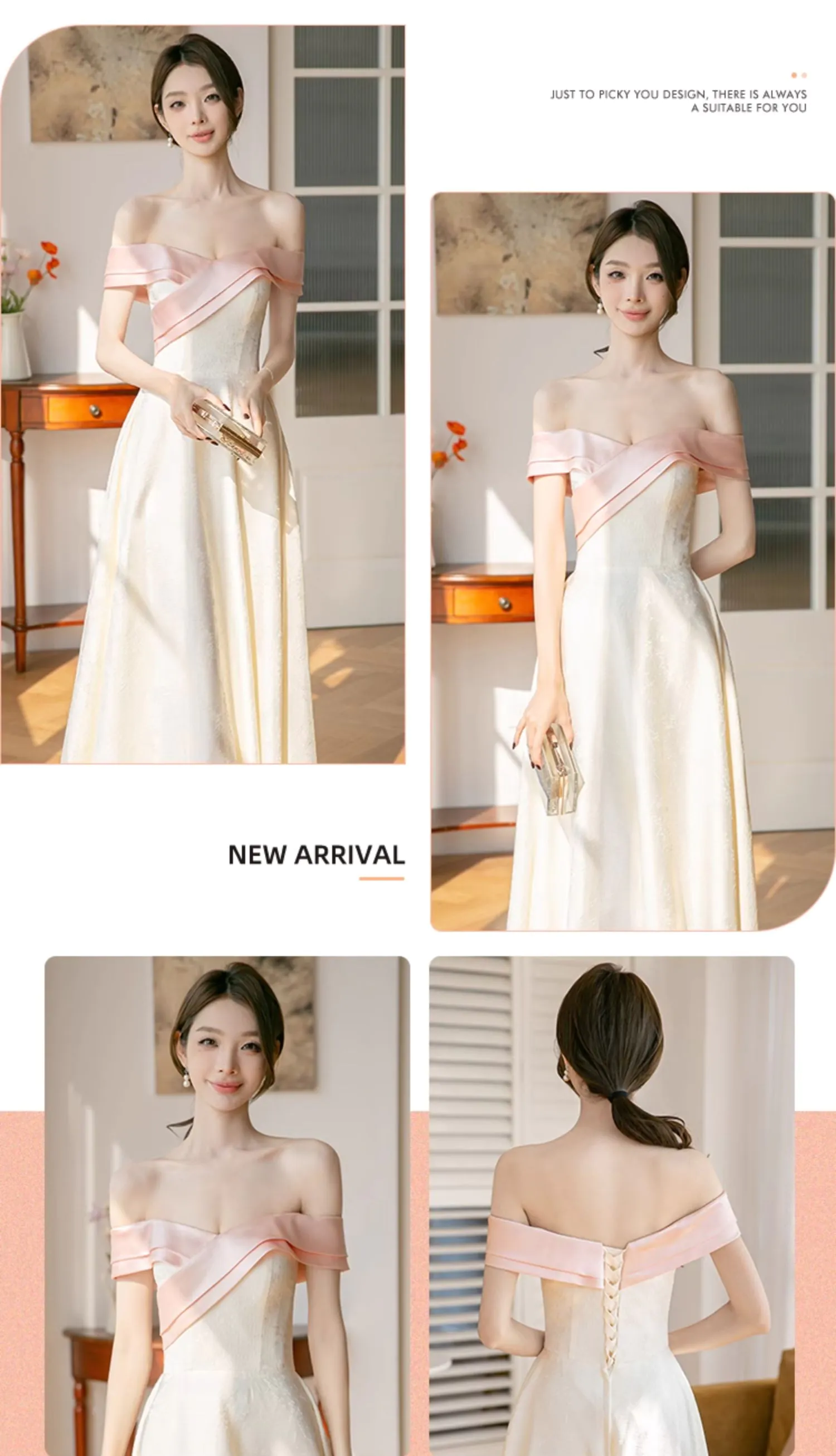 Charming-Champagne-Jacquard-Satin-Bridesmaid-Dress-Wedding-Party-Gown17