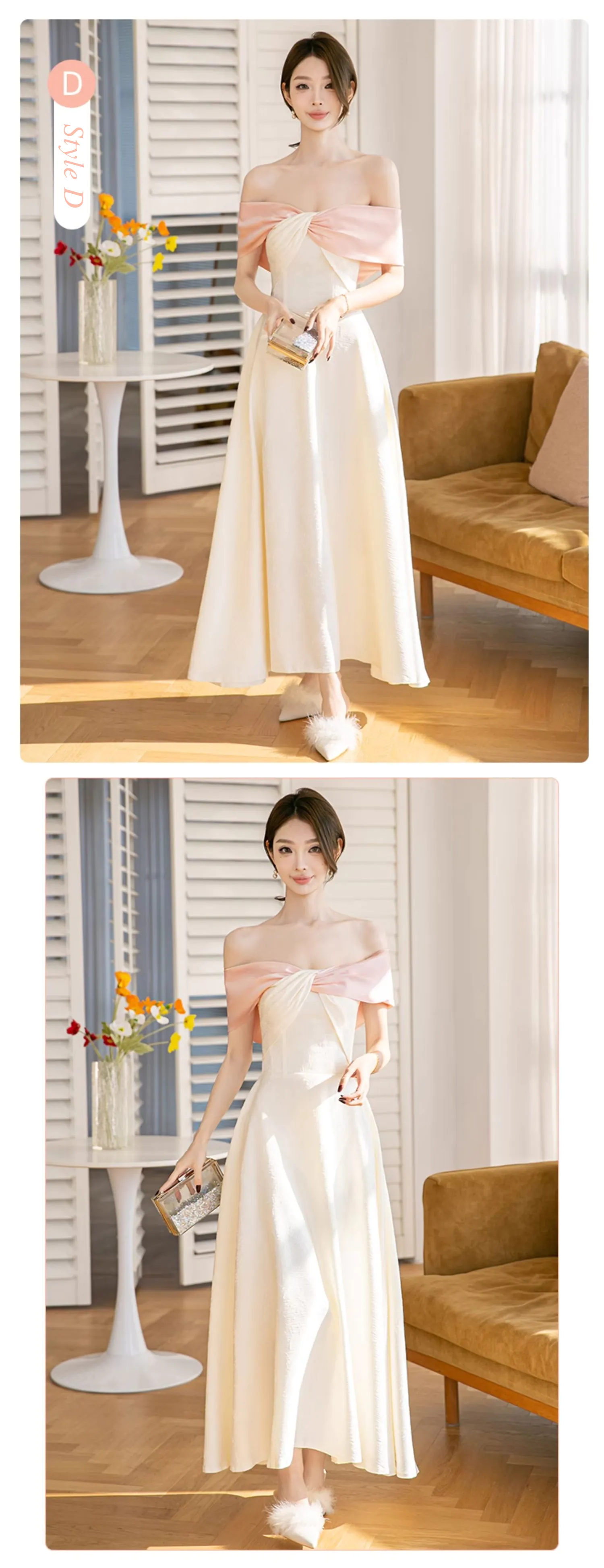 Charming-Champagne-Jacquard-Satin-Bridesmaid-Dress-Wedding-Party-Gown18