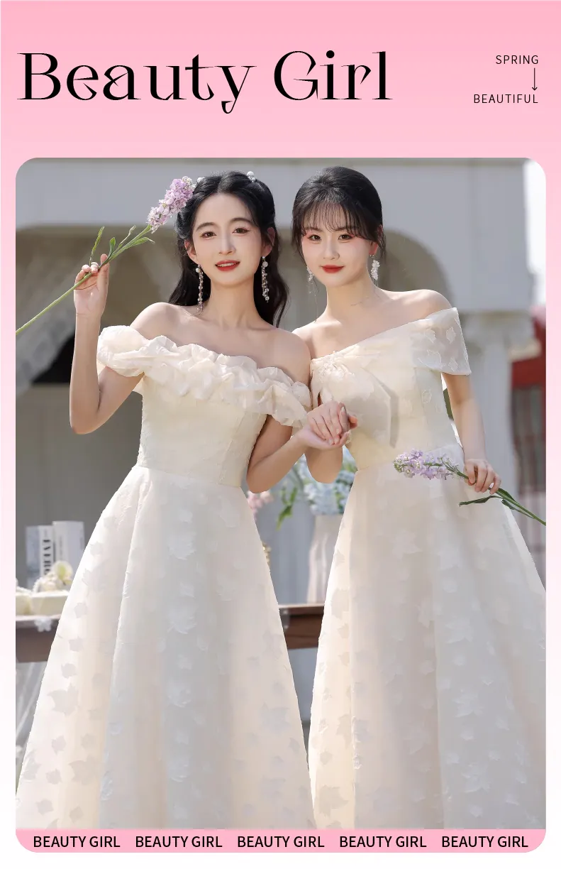 Romantic-French-Style-Champagne-Long-Bridesmaid-Dress-Wedding-Guest-Gown11