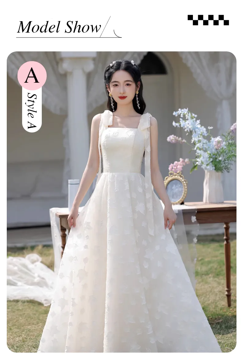 Romantic-French-Style-Champagne-Long-Bridesmaid-Dress-Wedding-Guest-Gown13