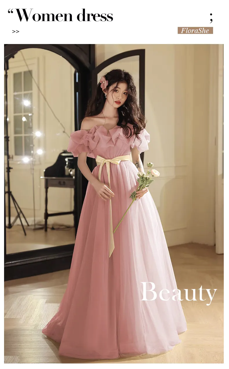 Beautiful-Pink-Off-the-Shoulder-Puffy-Tulle-Prom-Occasion-Evening-Dress07