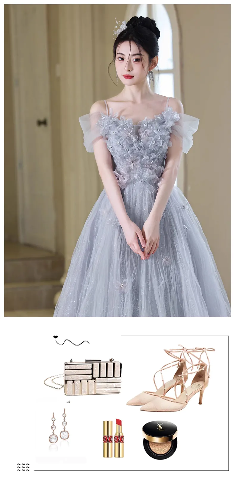 Chic-Princess-Gray-Tulle-Puffy-Boutique-Ball-Gown-Evening-Party-Dress07