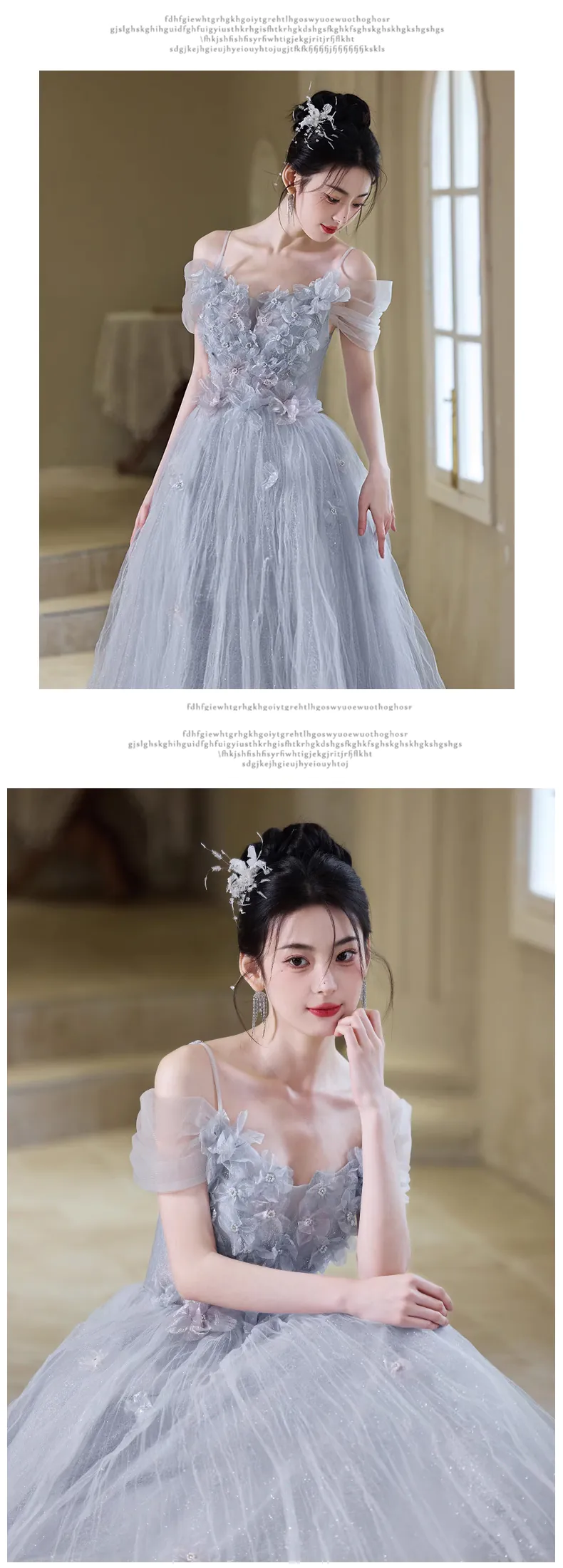 Chic-Princess-Gray-Tulle-Puffy-Boutique-Ball-Gown-Evening-Party-Dress10