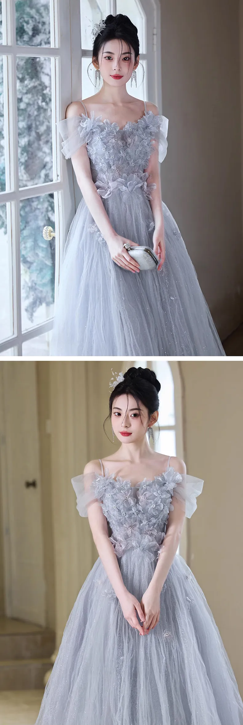 Chic-Princess-Gray-Tulle-Puffy-Boutique-Ball-Gown-Evening-Party-Dress12