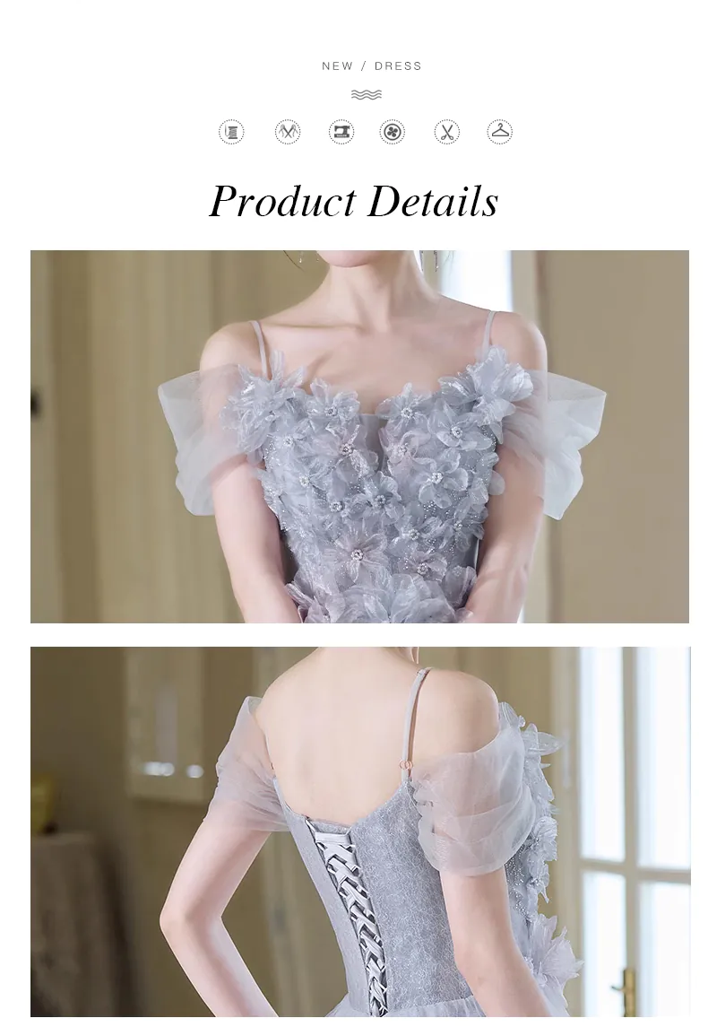Chic-Princess-Gray-Tulle-Puffy-Boutique-Ball-Gown-Evening-Party-Dress13