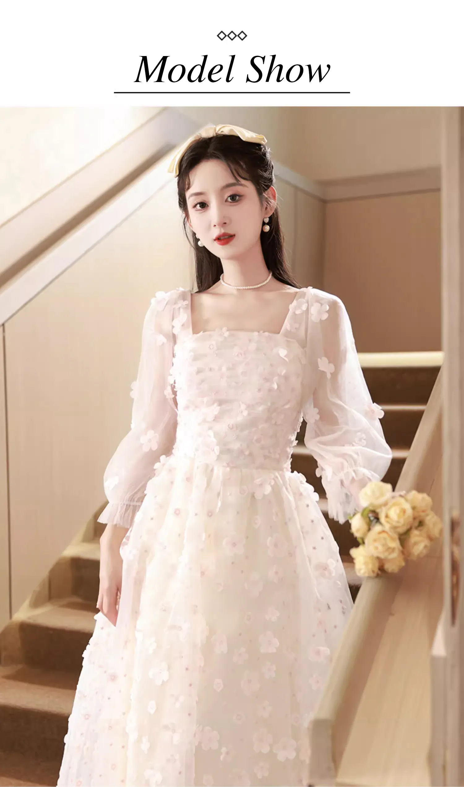 Classy-Long-Tulle-Sleeve-Evening-Prom-Dress-Formal-Gown-with-3D-Flowers11