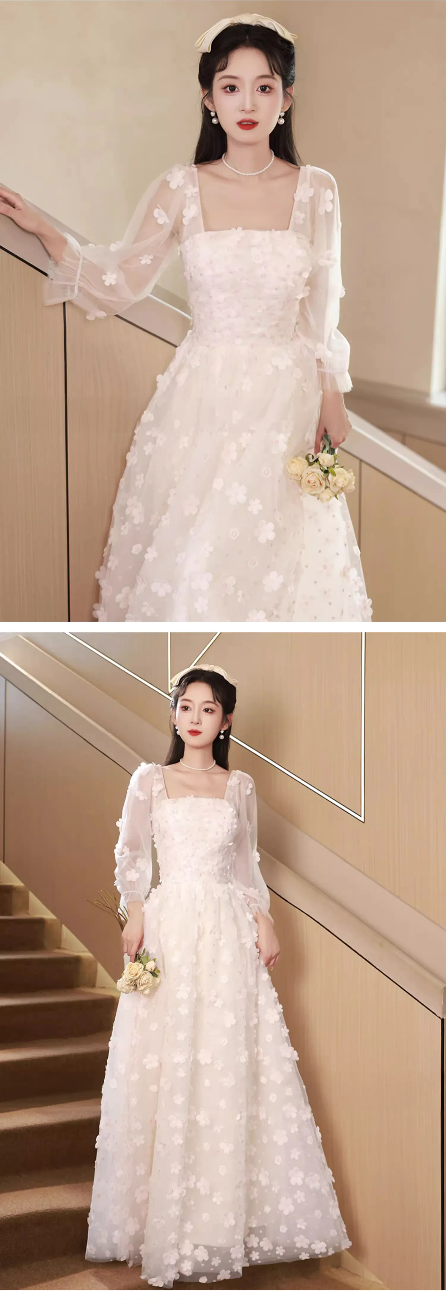 Classy-Long-Tulle-Sleeve-Evening-Prom-Dress-Formal-Gown-with-3D-Flowers13