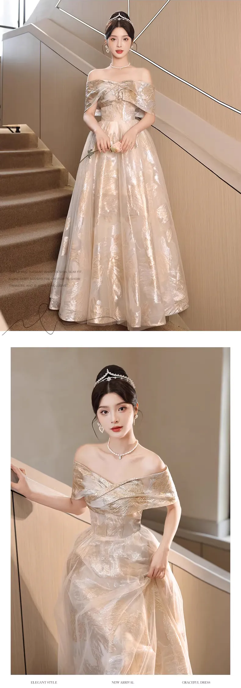 Pretty-Champagne-Off-the-Shoulder-Prom-Evening-Dress-Maxi-Gown13