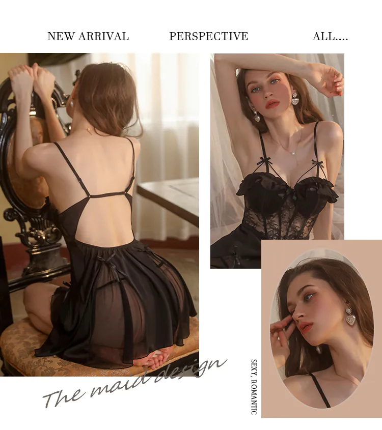 Sexy-Deep-V-Neck-Push-Up-Padding-Nightgown-Casual-Sleepwear12