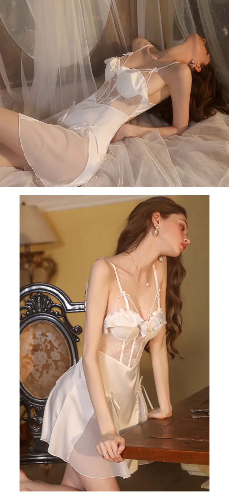 Sexy-Deep-V-Neck-Push-Up-Padding-Nightgown-Casual-Sleepwear20