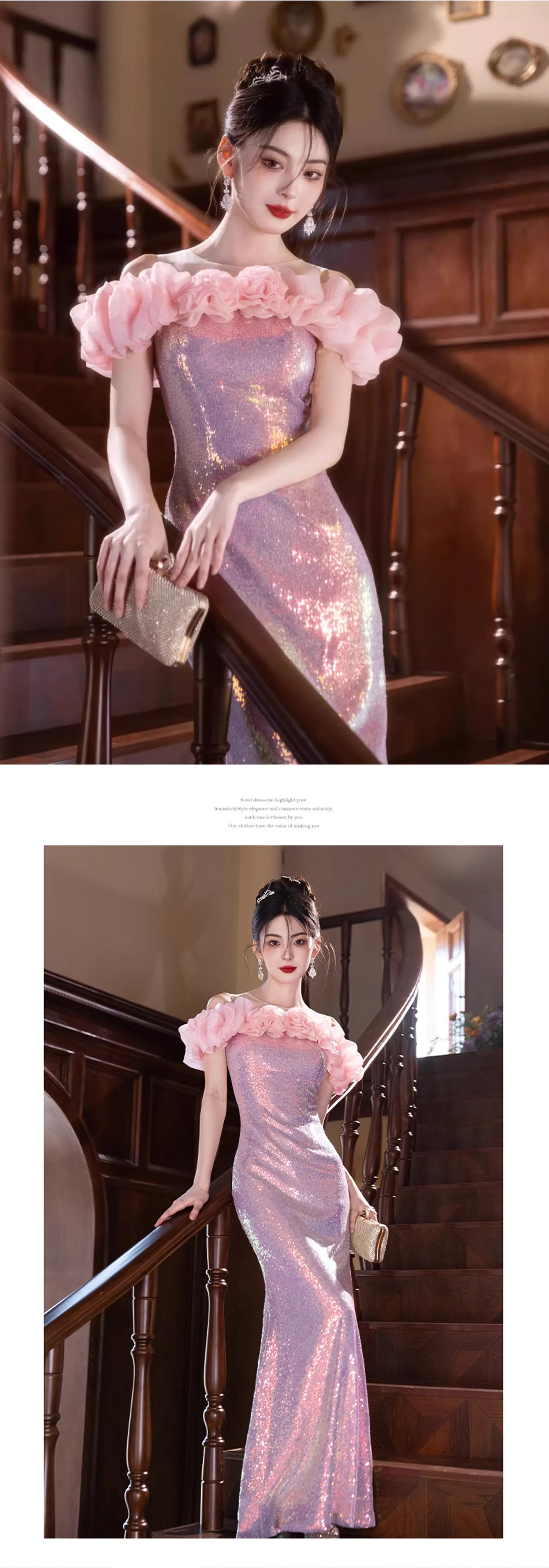 Charming-Pink-Sequin-Mermaid-Long-Evening-Gown-Banquet-Party-Dress14