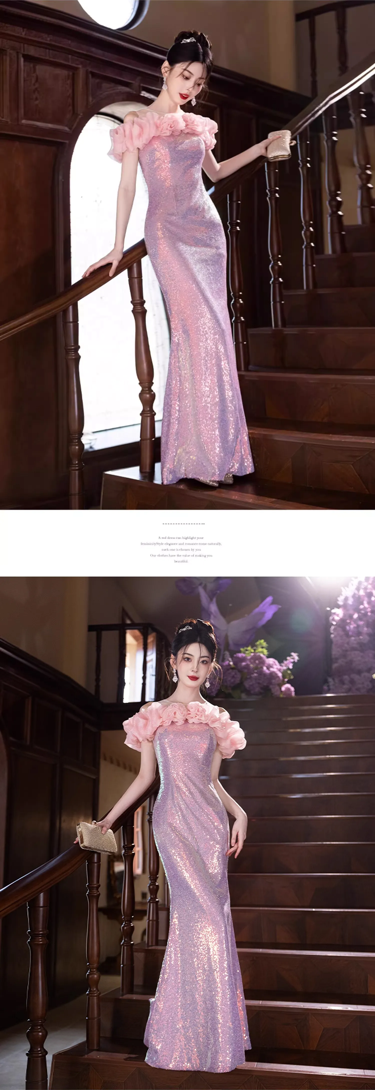 Charming-Pink-Sequin-Mermaid-Long-Evening-Gown-Banquet-Party-Dress15