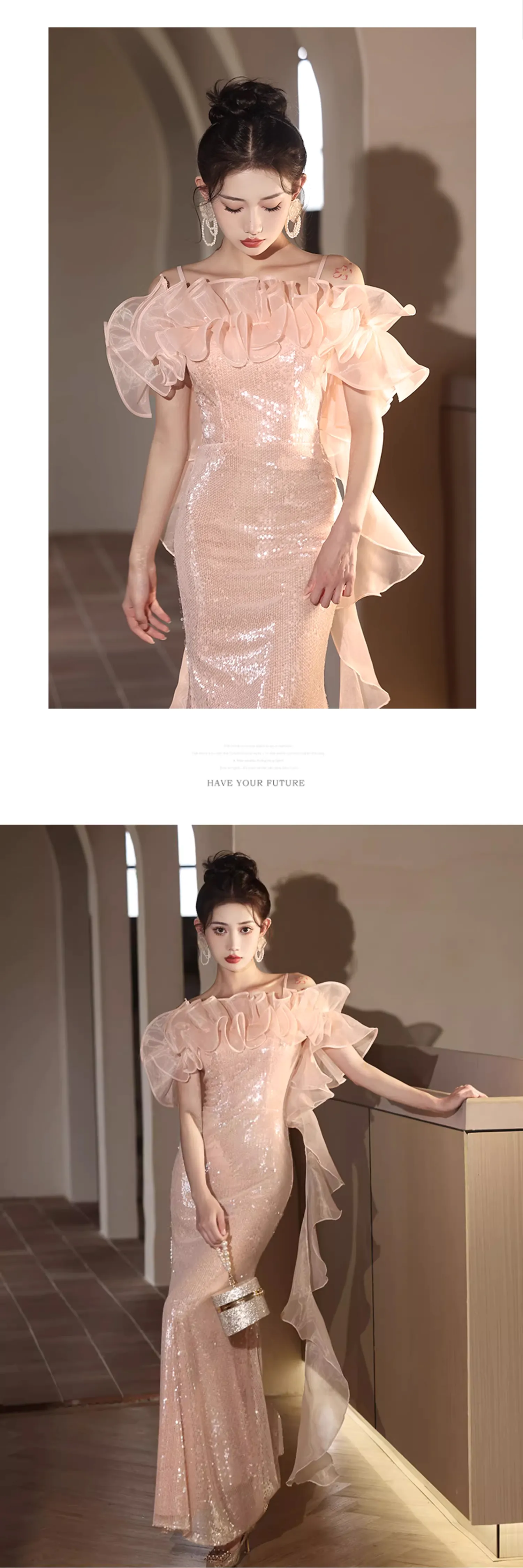 Chic-Pink-Off-the-Shoulder-Fishtail-Prom-Engagement-Party-Formal-Dress12