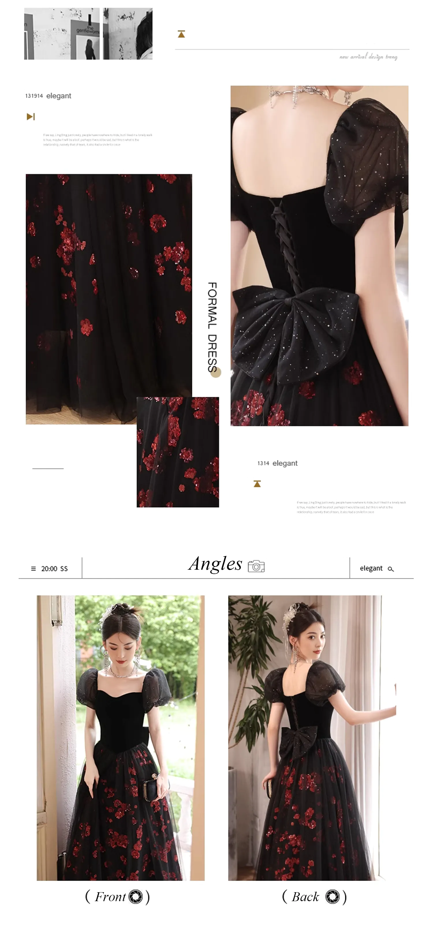 Chic-Square-Neck-Black-Evening-Gown-Formal-Party-Dress-with-Sleeves09