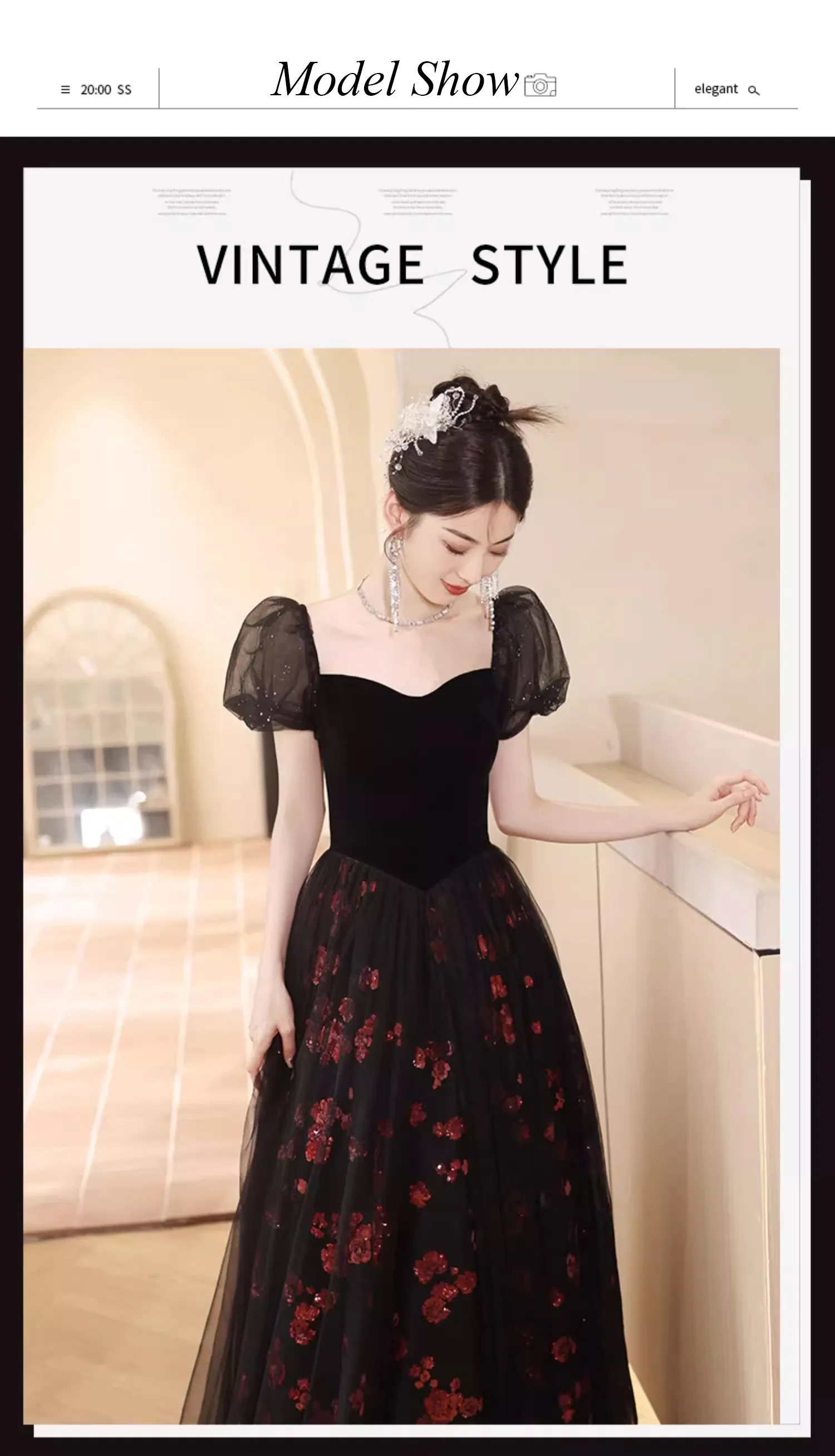 Chic-Square-Neck-Black-Evening-Gown-Formal-Party-Dress-with-Sleeves10