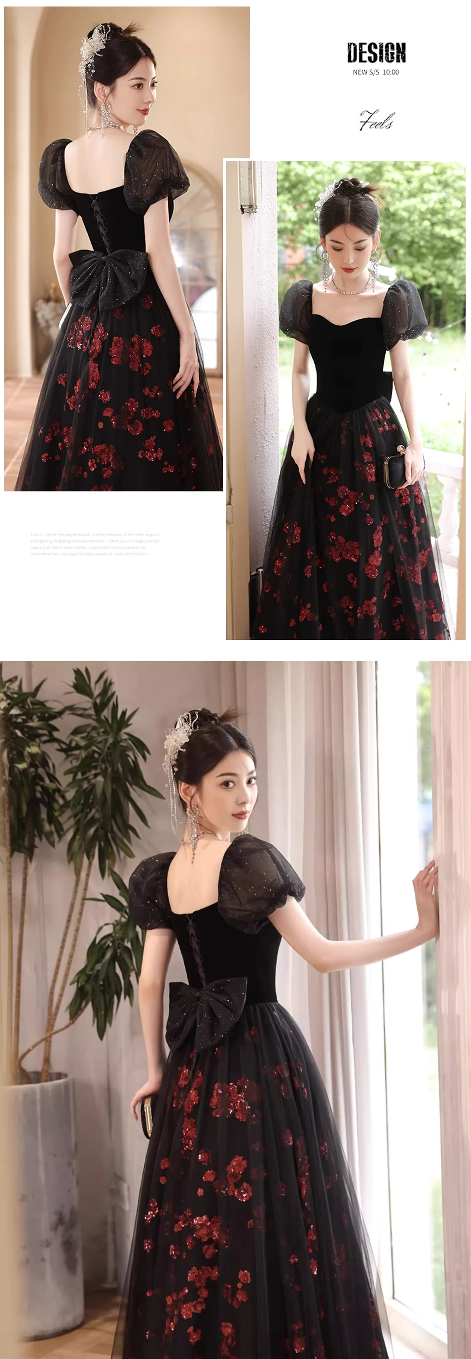 Chic-Square-Neck-Black-Evening-Gown-Formal-Party-Dress-with-Sleeves14