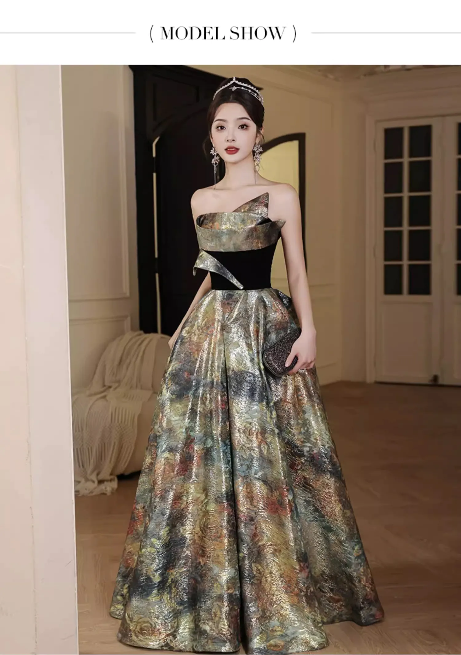Chic-Vintage-Green-Strapless-Prom-Maxi-Dress-Banquet-Evening-Gown11