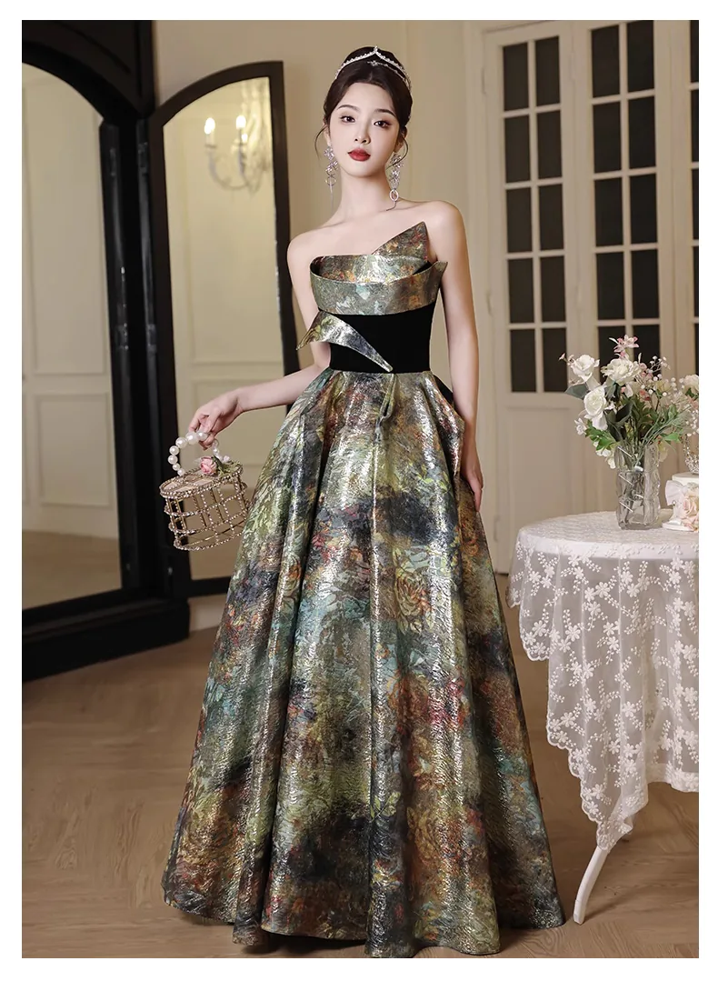Chic-Vintage-Green-Strapless-Prom-Maxi-Dress-Banquet-Evening-Gown13