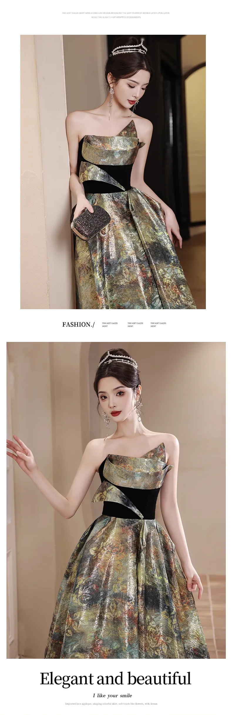Chic-Vintage-Green-Strapless-Prom-Maxi-Dress-Banquet-Evening-Gown14